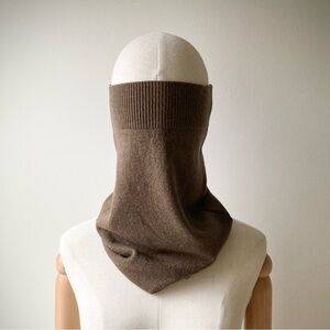 joodito 100% merino wool sweater snood scarf gaiter muffler neck warmer brown